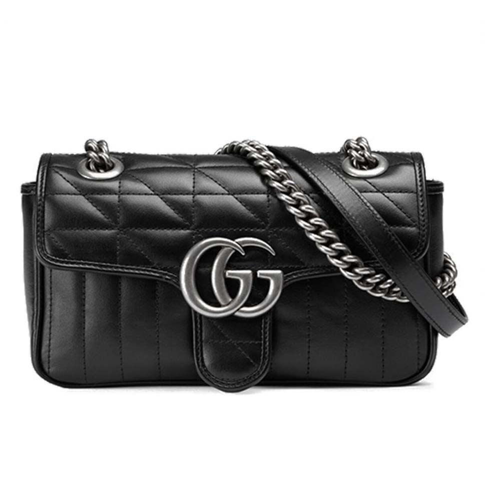 G*u*i gg marmont mini shoulder bag 446744   (23*14*6cm)